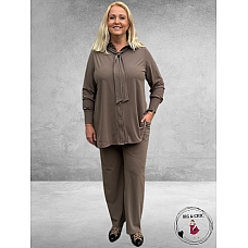 Only-M Travel Blouse Roezel Manchet TAUPE